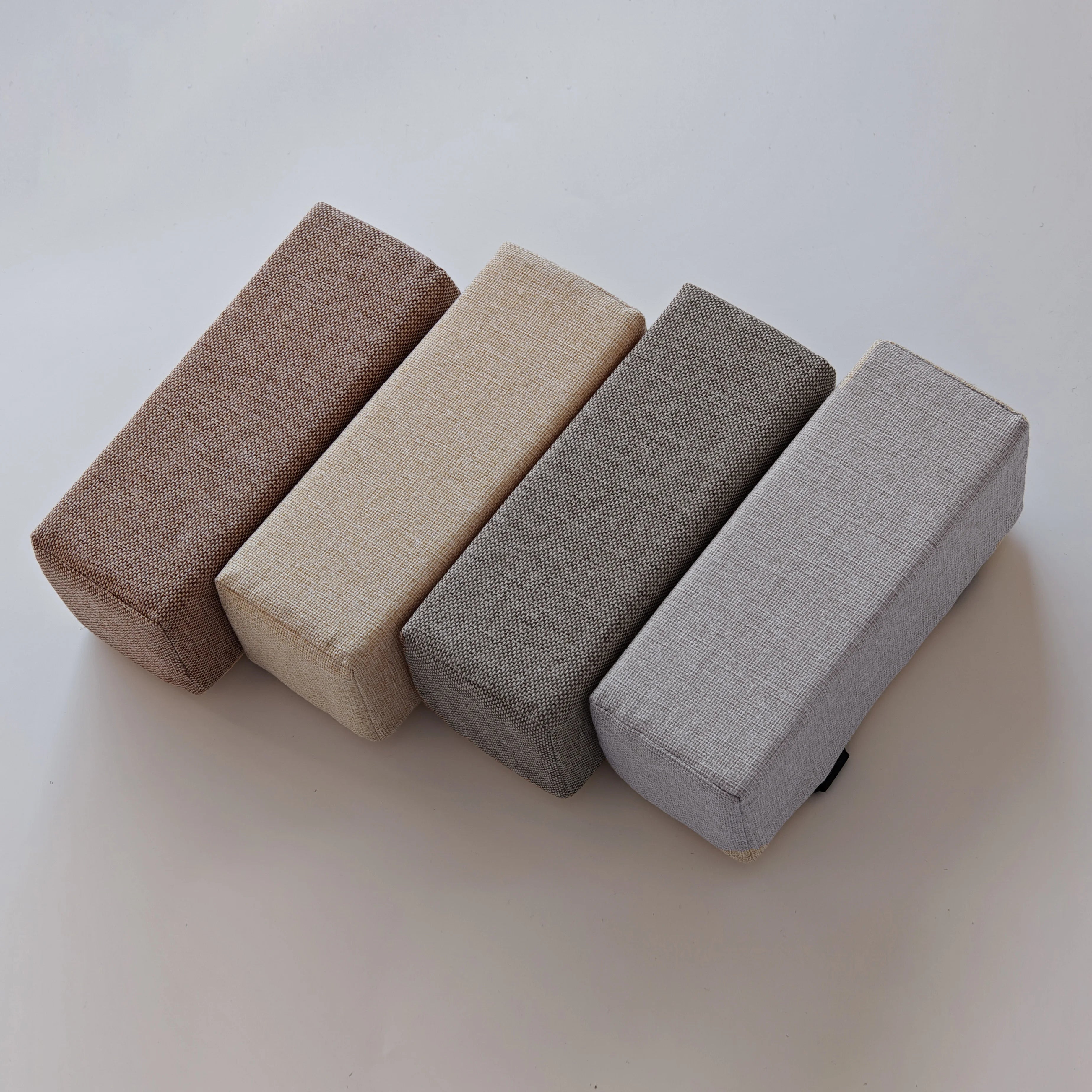 PU Foam Armrest Cushion Pad for Office & Gaming Chair, Linen-Style Elbow Rest — Removable Washable Cover, 10.6 x 4.7 x 3.9 in (27 x 12 x 10 cm)