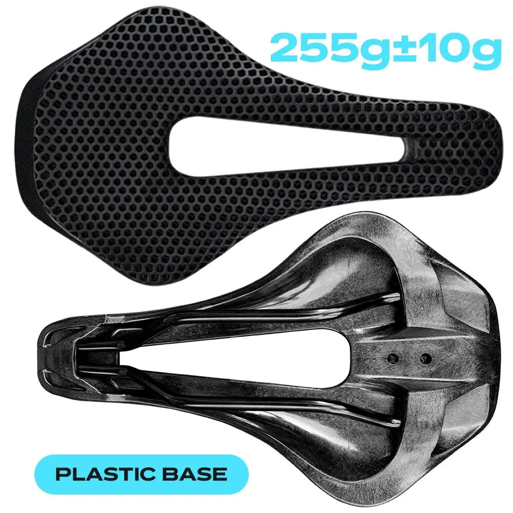 3D Printed Ultralight Carbon Fiber Bike Saddle – Hollow Breathable MTB & Road Cycling Seat