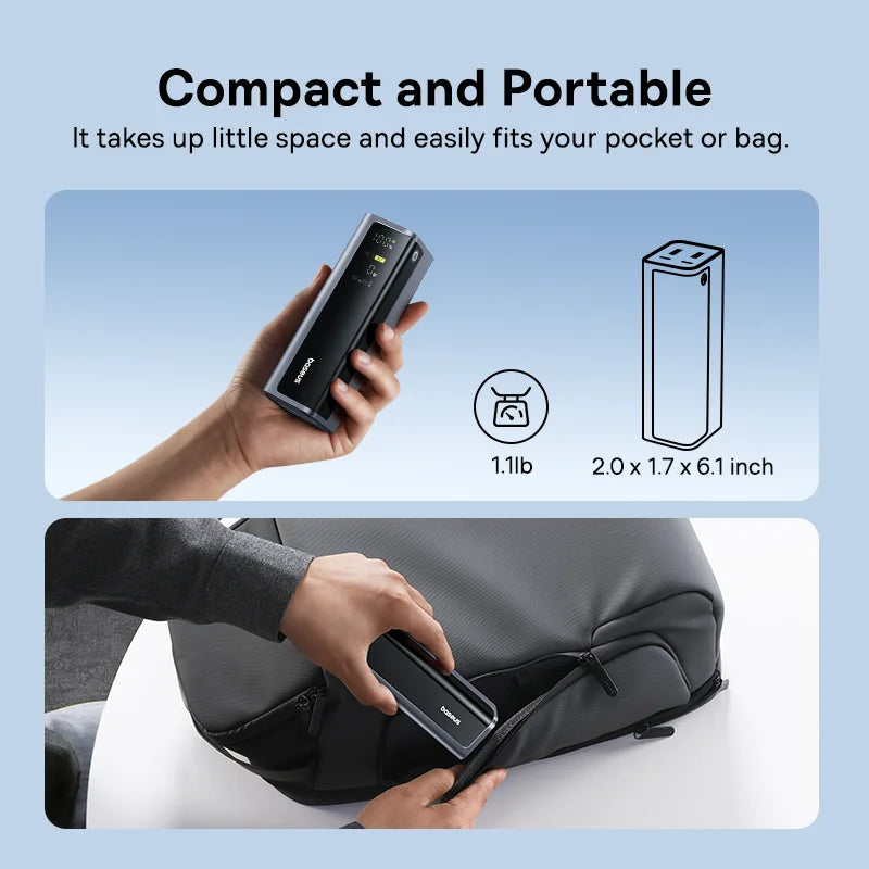 145W 20800mAh Power Bank – 100W USB-C PD Portable Charger, Dual USB-A/USB-C, Digital Display for Laptop, Phone & Gaming Handhelds