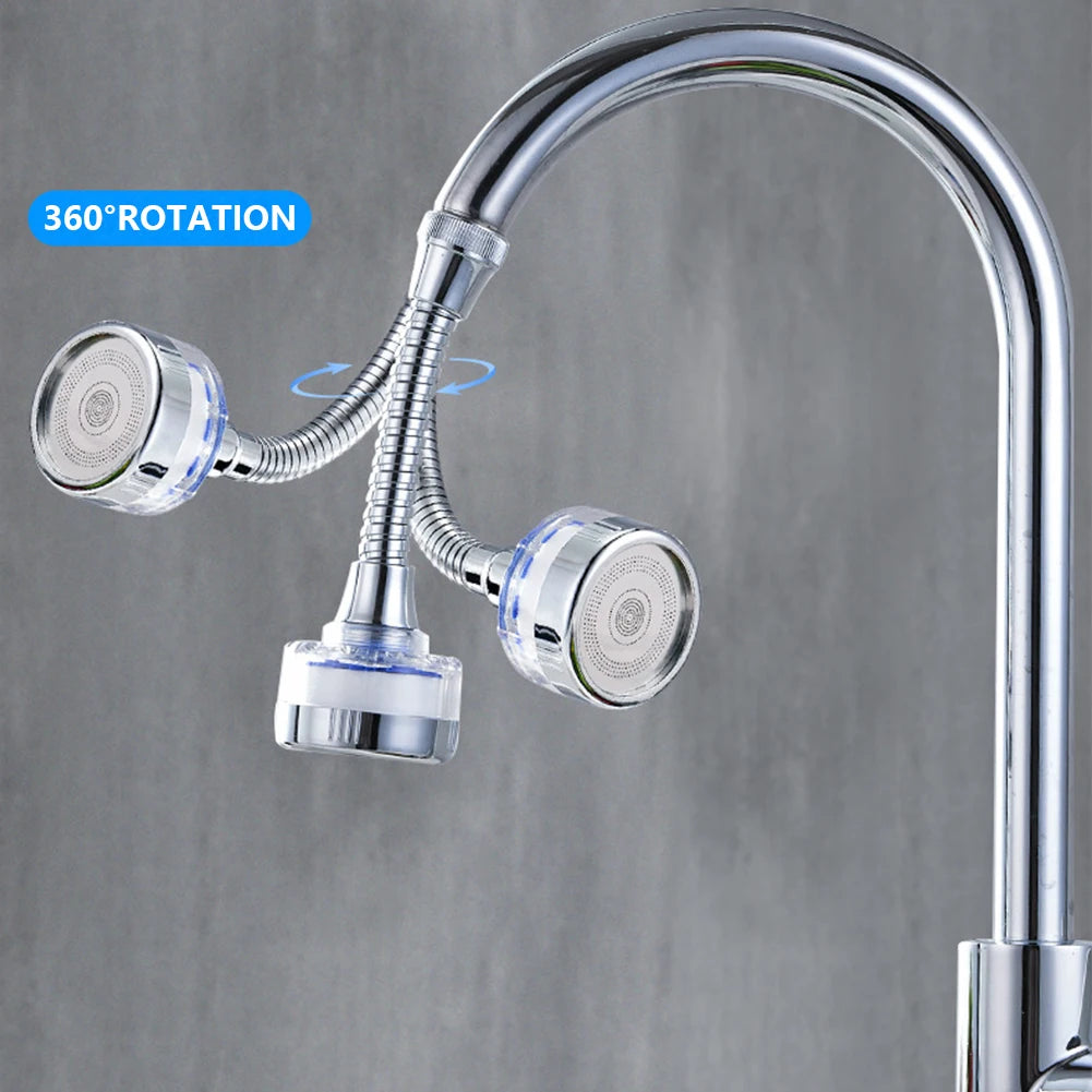 360° Rotating Faucet Water Filter Aerator Extender – Pressurized Kitchen & Bathroom Tap Purifier, Splash-Proof