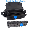 Multi-Pocket Waist Cash Bag with Euro Coin Dispenser Waiter & Cashier Coin Organizer