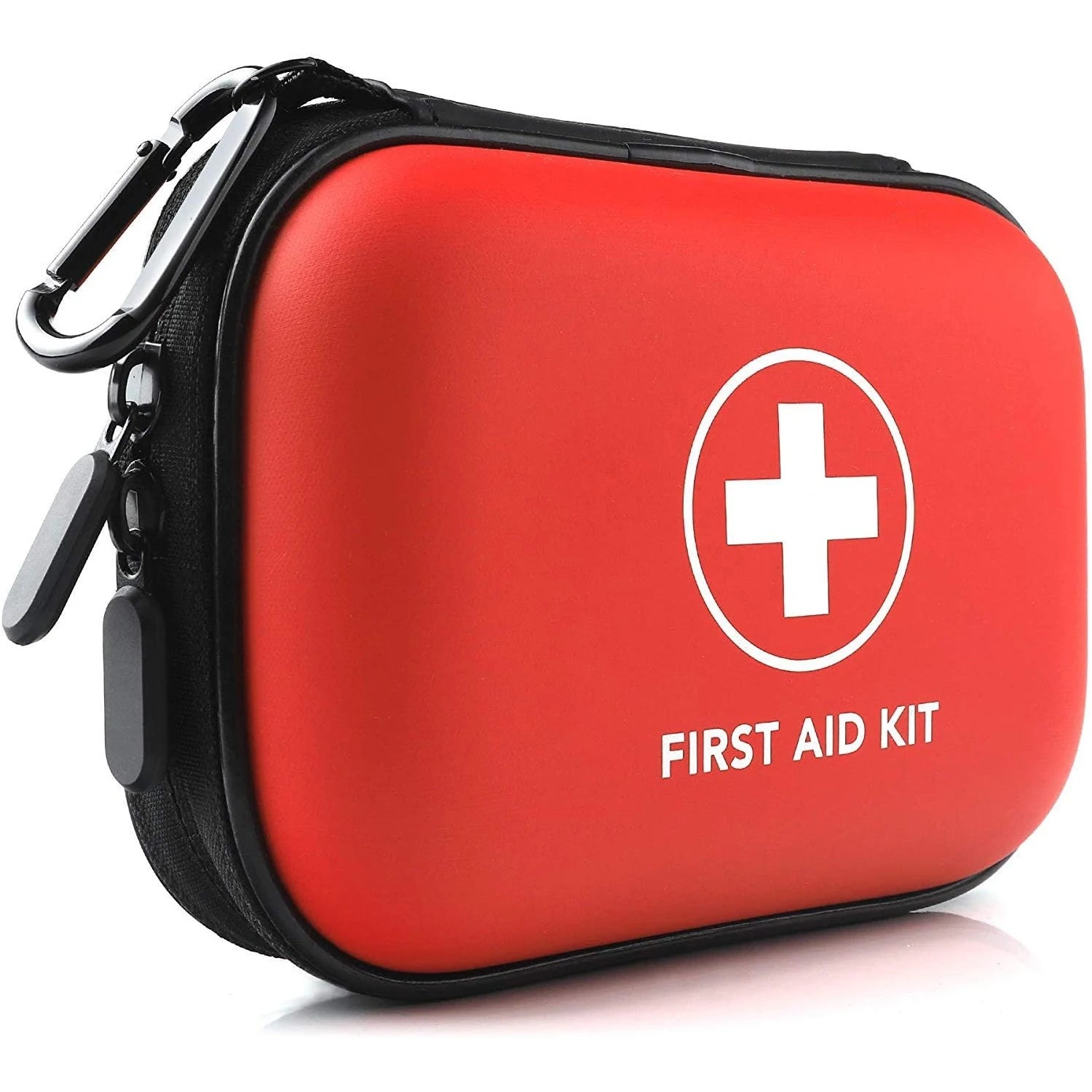 Portable EVA Hard-Shell First Aid Bag with PU Cover, Empty Travel Medical Pouch 17×12×5 cm (6.7×4.7×2 in) for Car, Home & Camping