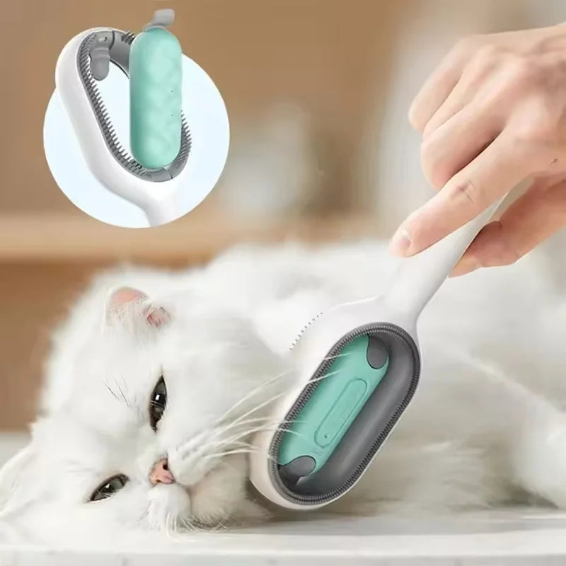 Reusable Double-Sided Pet Hair Remover Brush for Cats & Dogs – Anti-Static Soft Grooming Tool for Furniture, Carpet & Clothing