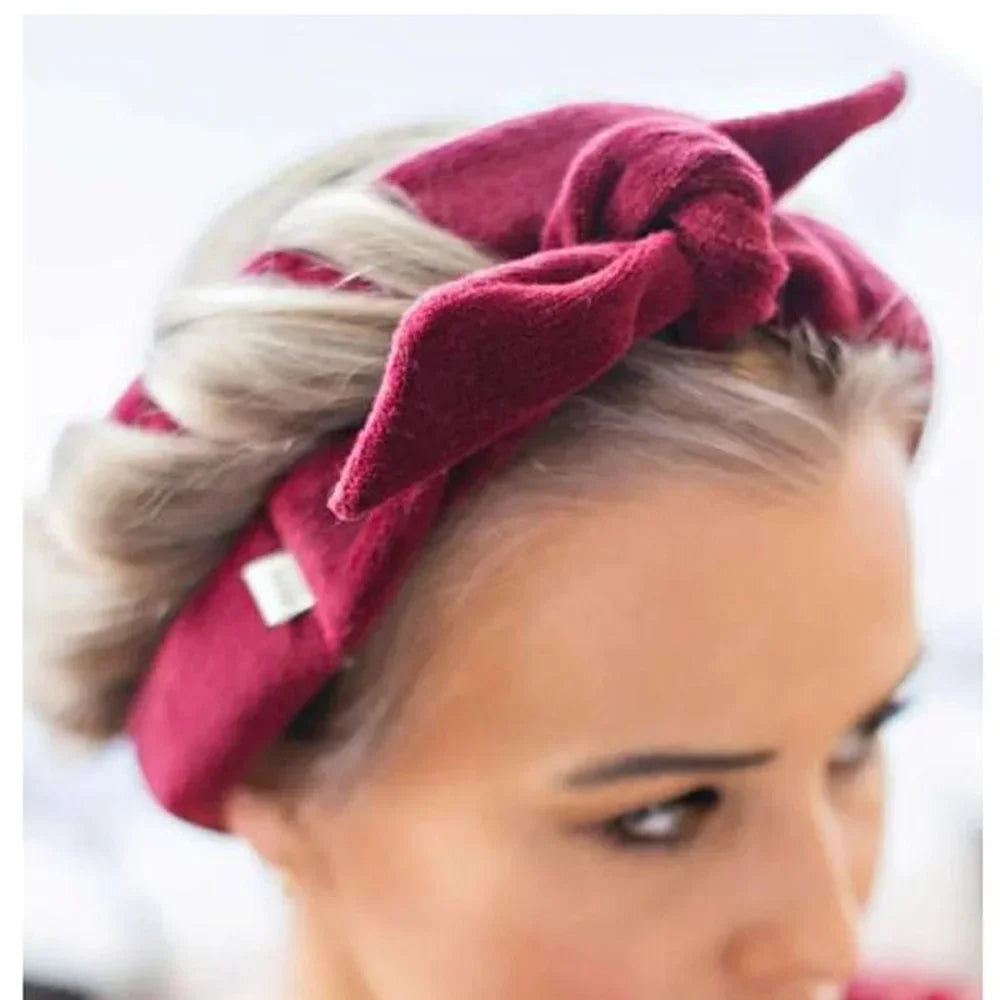 Heatless Curling Headband Soft Velvet No-Heat Hair Rollers Overnight Sleep-In Curling Rod with Hair Ties