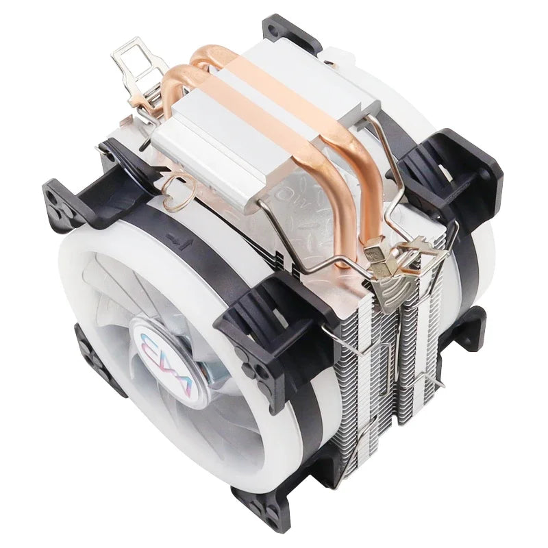 90mm CPU Tower Cooler 4-Pin PWM – 2 Heatpipe Quiet Fan for Intel LGA 1150/1151/1155/1200/1700/2011 & AMD AM4/AM5
