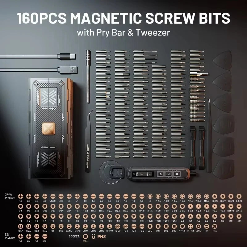 180-in-1 Magnetic Precision Electric Screwdriver Kit – Repair Tool Set for Phones, Laptops & DIY