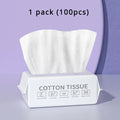 Disposable Plant-Fiber Cotton Face Towels - Soft Nonwoven Facial Wipes, 50/100-Pack, 20 x 15 cm (7.9 x 5.9 in)