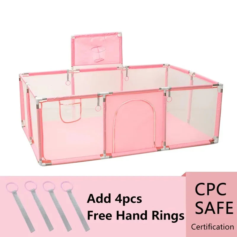 Baby Playpen Indoor Play Yard with Ball Pit Fence — Multi-Panel Safety Corral for Infants & Toddlers (107 x 235 x 129 cm / 42.1 x 92.5 x 50.8 in)