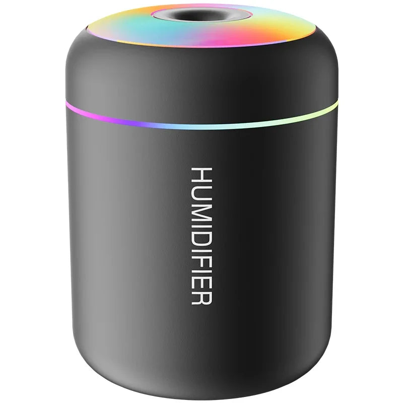 180ml (6.1 fl oz) Mini USB Ultrasonic Humidifier Aroma Diffuser for Car Home Bedroom with LED Light