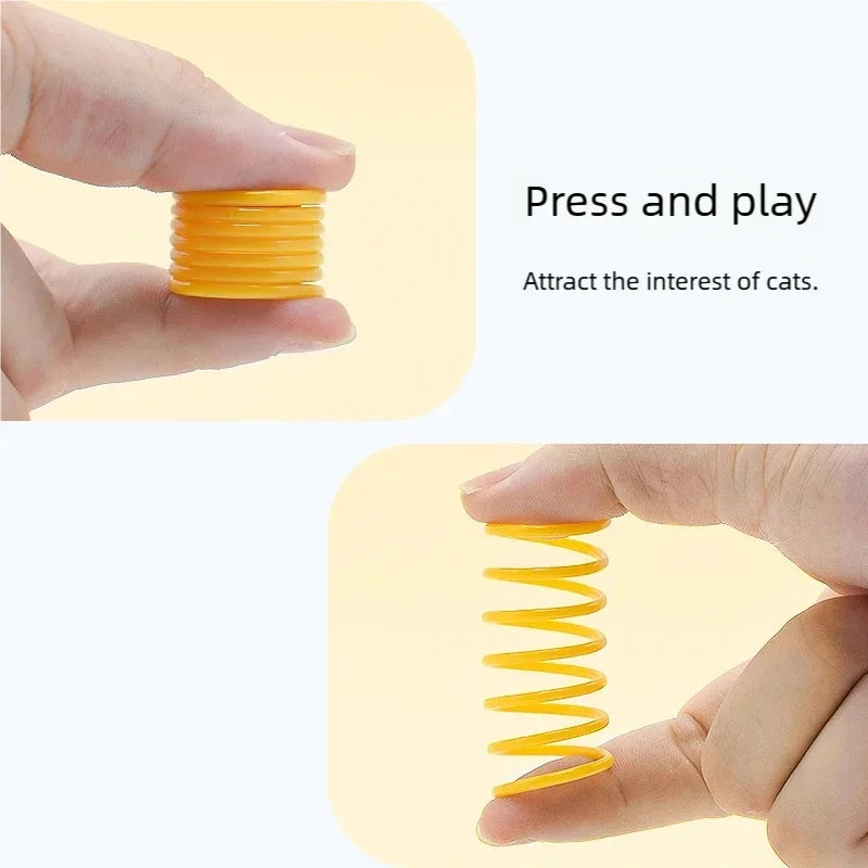 Colorful Spiral Coil Cat Spring Toy – Durable Interactive Chew & Chase Toy for Kittens & Cats