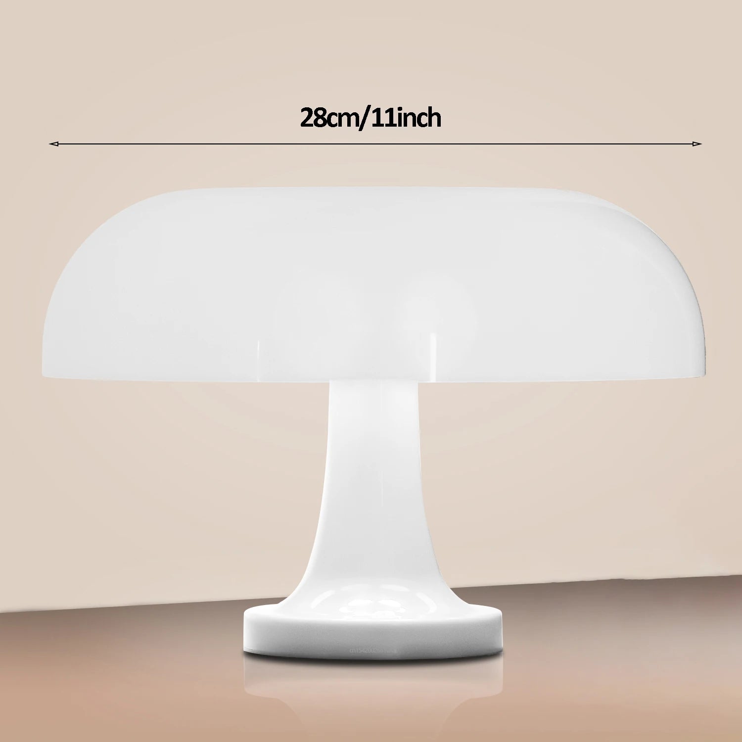 Mushroom Table Lamp Modern Bauhaus Bedside LED Lamp USB-C Rechargeable 3-Color Dimmable Orange