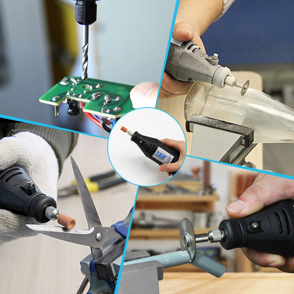 130W Electric Rotary Tool Kit – Variable Speed Mini Drill Engraver with 175-Piece Accessory Set