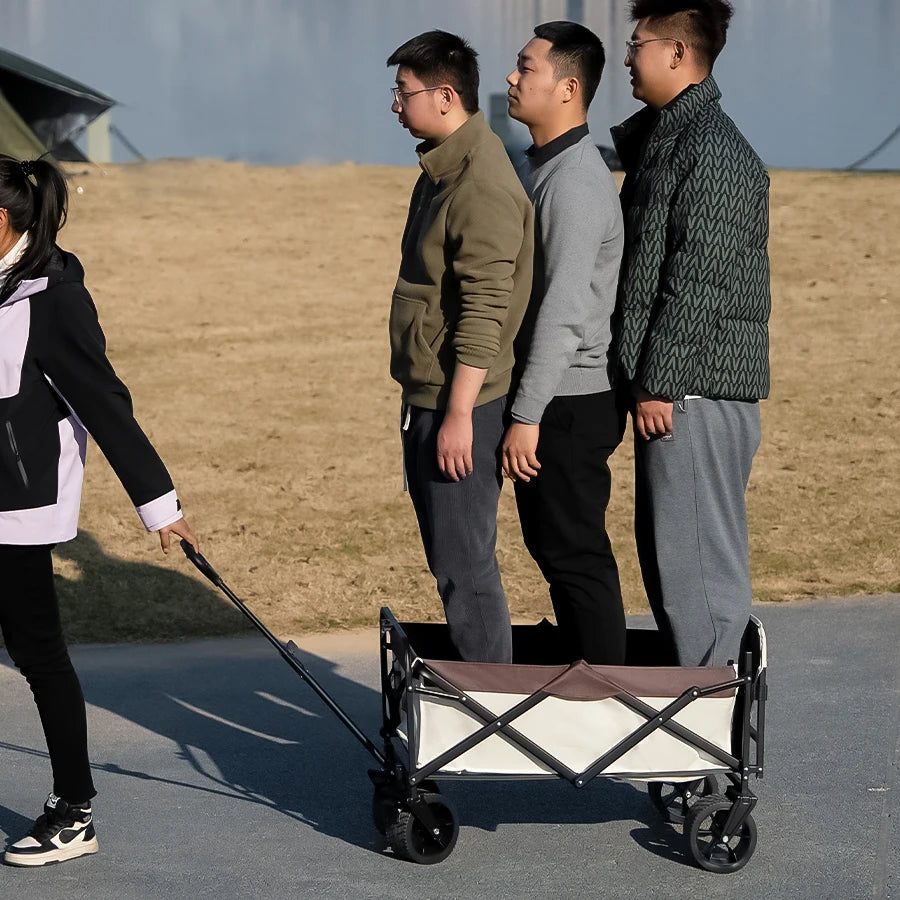 Collapsible Folding Beach Wagon Cart – Heavy-Duty 500 lb (227 kg) Portable Utility & Camping Trolley