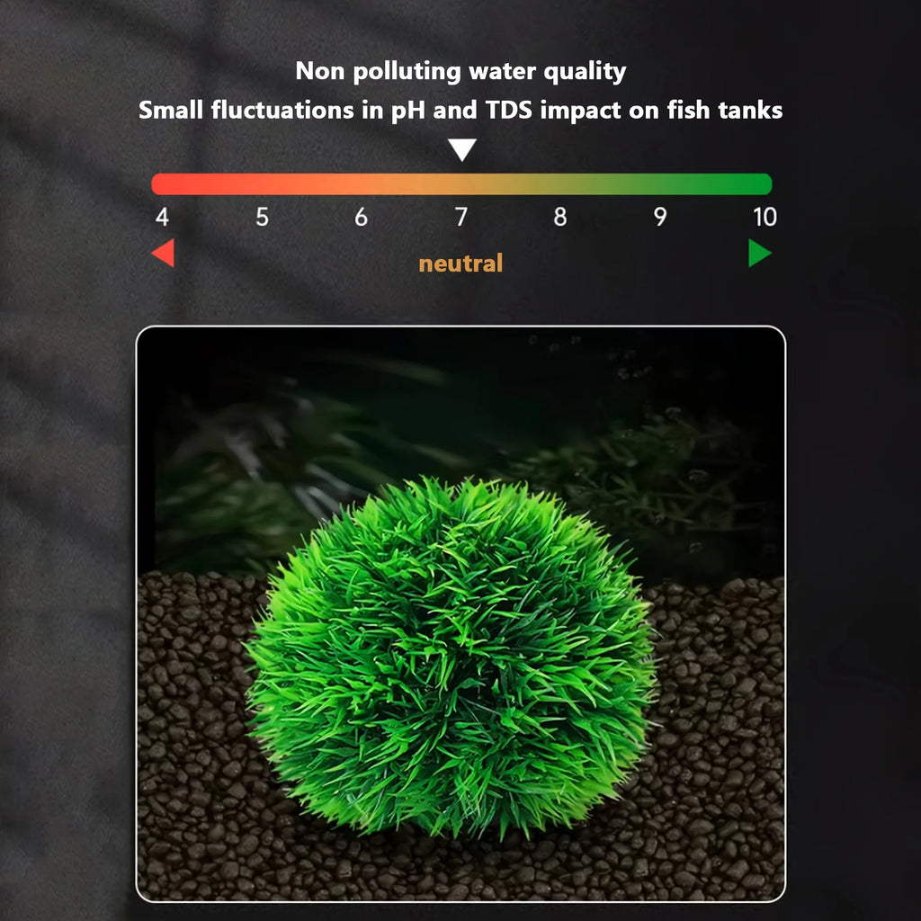 Faux Aquarium Grass Ball – Fade-Resistant Artificial Water Plant for Fish Tank Decor