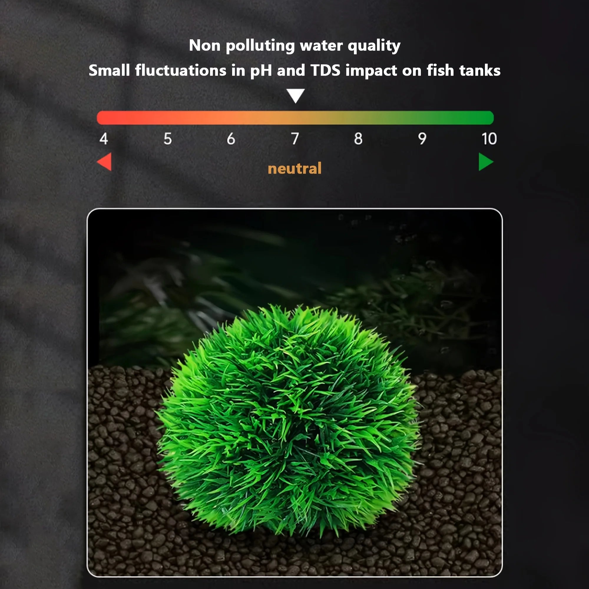 Faux Aquarium Grass Ball – Fade-Resistant Artificial Water Plant for Fish Tank Decor