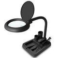 5X/10X Illuminated Magnifying Lamp 100mm (3.94 in) Lens, 40 LED Desk Magnifier for Reading, Jewelry & Electronics