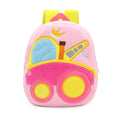 Excavator Plush Toddler Backpack for Ages 1-3, Cartoon Engineering Kids School Bag