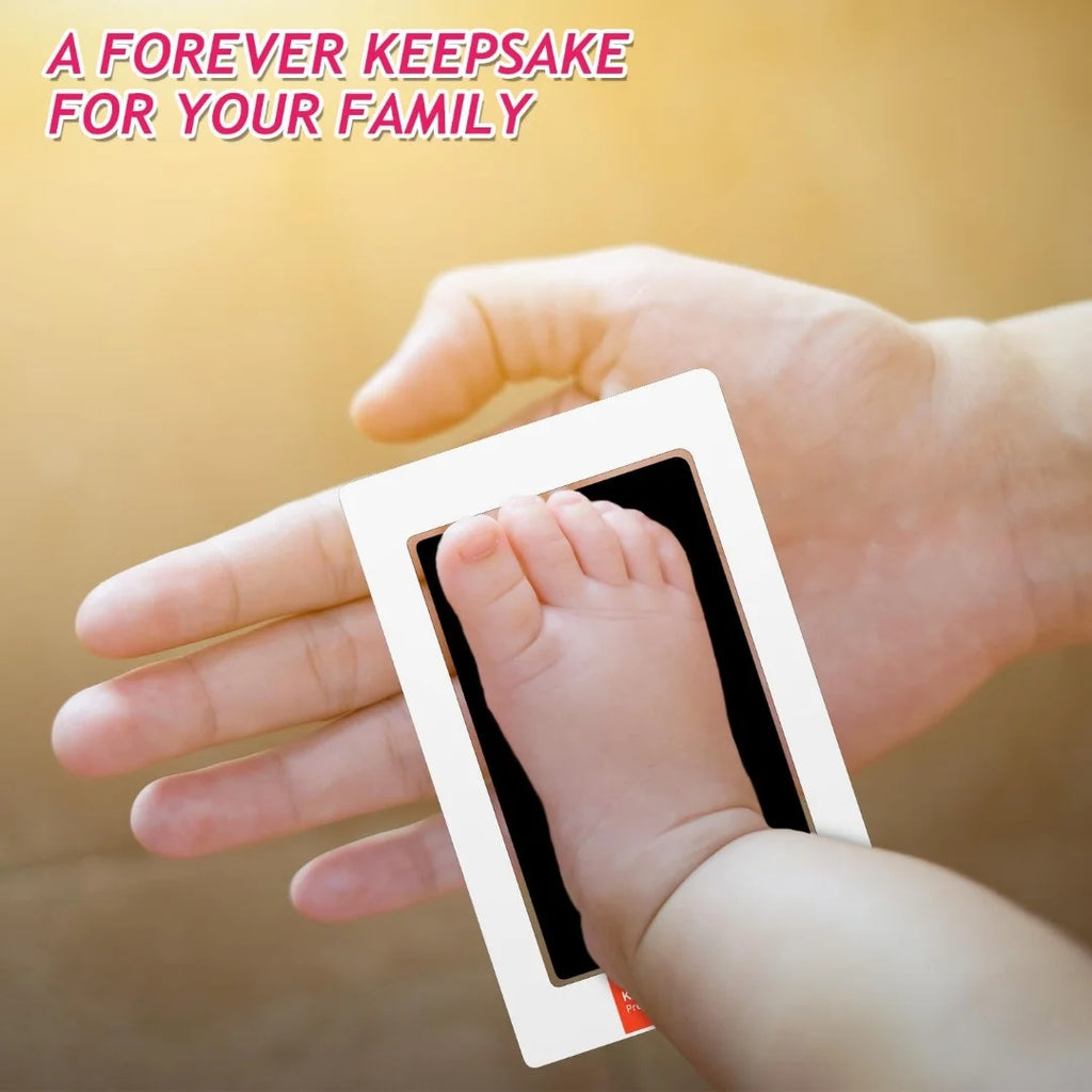 Inkless Baby Handprint and Footprint Keepsake Kit 1 Clean-Touch Ink Pad 2 Imprint Cards for Newborns and Pets