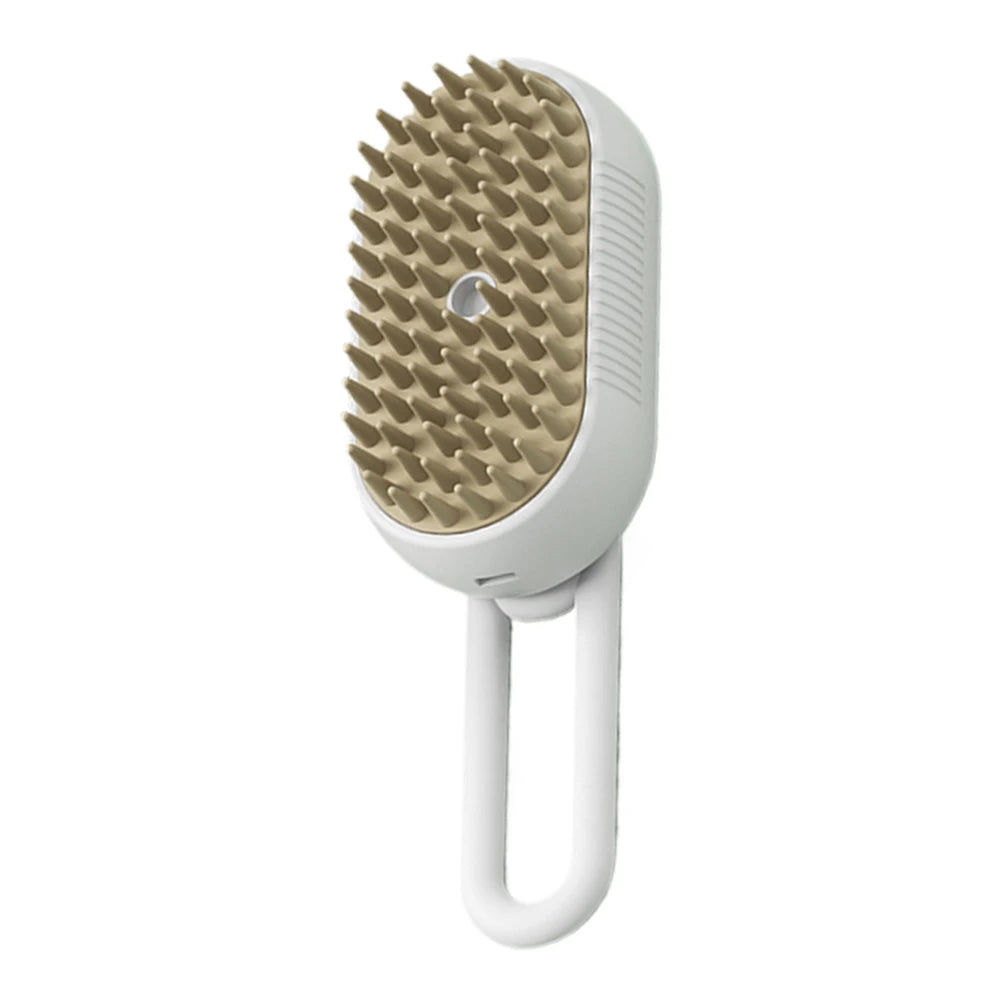 3-in-1 Steam Pet Grooming Brush – USB Rechargeable Spray & Massage Comb for Cats & Dogs (7.67 x 2.55 in / 19.5 x 6.5 cm)