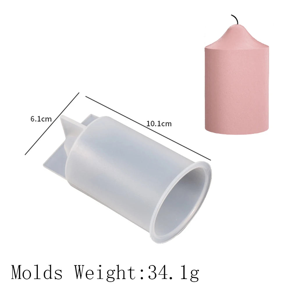 3D Vertebra Cylinder Silicone Candle Mold — DIY Plaster & Epoxy Resin Craft Mold for Wedding & Home Decor
