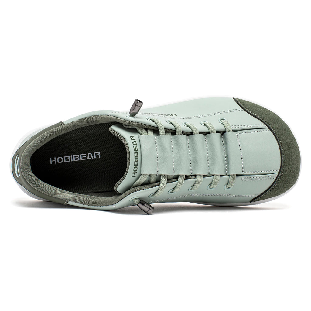Unisex Barefoot Wide-Toe Minimalist Sneakers — Artificial Leather Adjustable Slip-On Walking Shoes