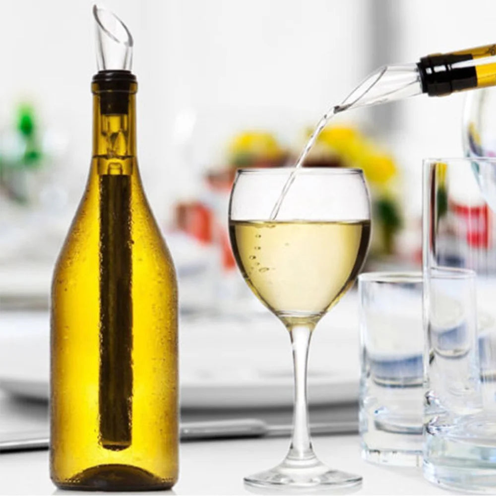 3-in-1 Stainless Steel Wine Chiller Rod 12.7 in (32.2 cm) - Aerator, Pourer & Ice Stick for Wine & Beer