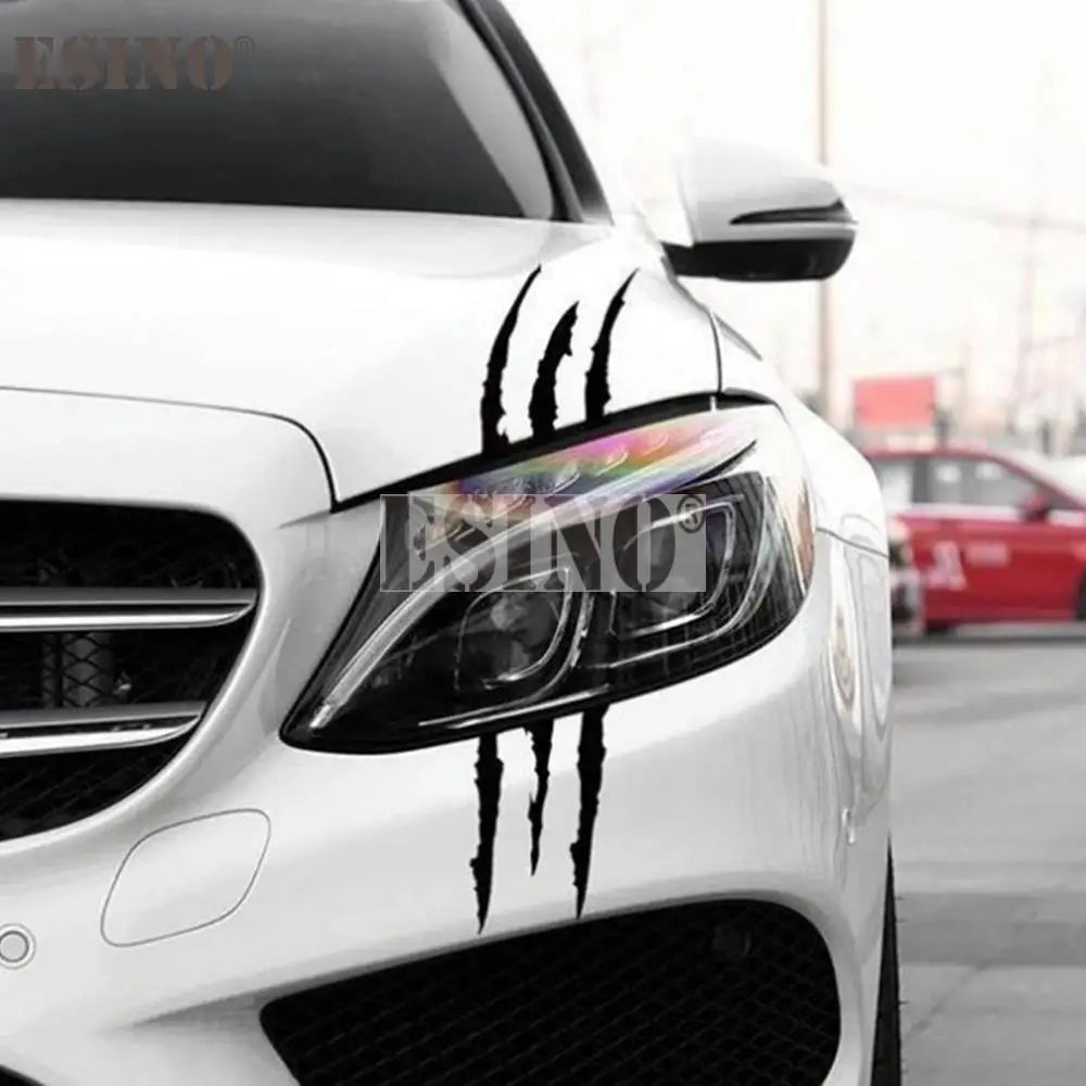 Ghost Claw Car Decal Vinyl Sticker - Claw Scratch Headlight & Body Stripe Graphic, PVC, Multiple Sizes (22 x 6.5 to 120 x 35.5 cm / 8.7 x 2.6 to 47.2 x 14 in)