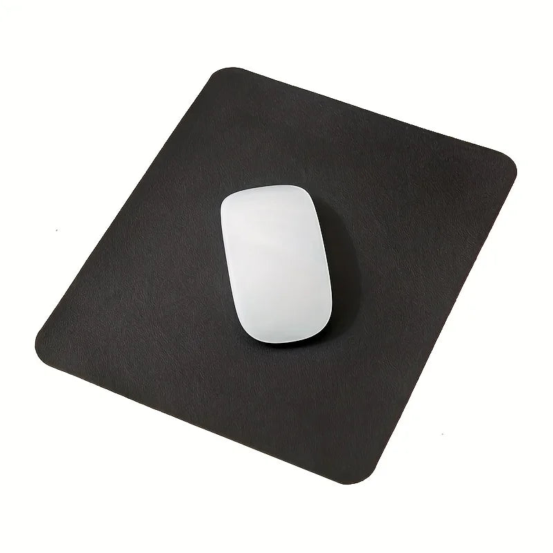 FanzyMarket PU leather mouse pad with non-slip, waterproof, and anti-scratch surface for PC, laptop, and gaming desks