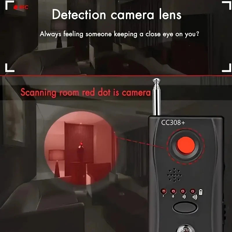 Multi-Function Wireless Camera Lens Signal Detector – Full-Range RF & GSM Hidden Camera Finder