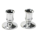 2-Pack Taper Candle Holder Bases – Silver & Gold Plastic Candlestick Stands for Taper/Electric Candles, Wedding & Home Decor