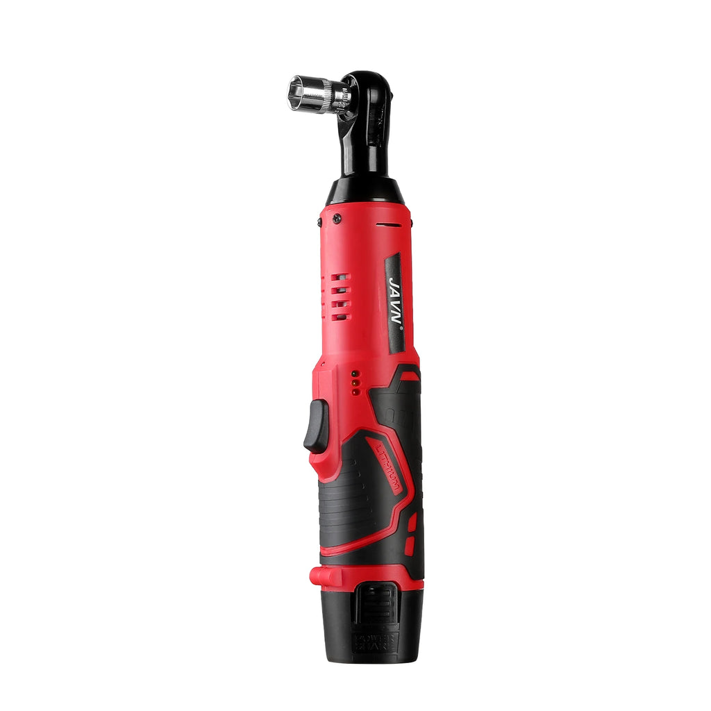 12V Cordless Electric Wrench 45 Nm 3/8-inch (9.5 mm) Ratchet Right-Angle Power Wrench for Car Repair
