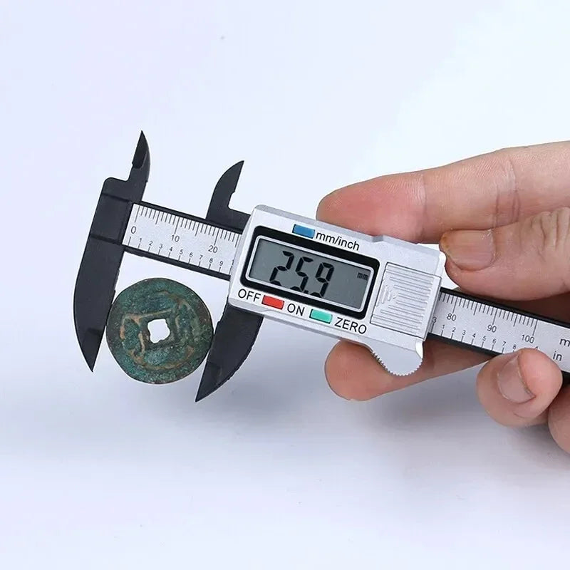 Mini Plastic Vernier Caliper 0-150mm (0-6 in) Portable Manual Measuring Tool for Students & DIY