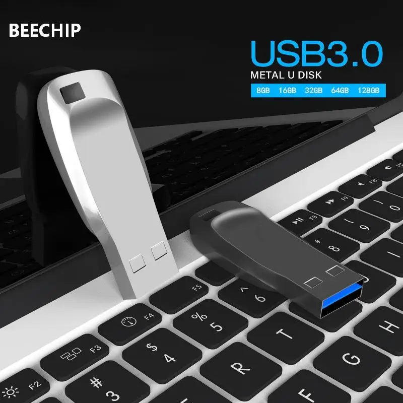 High-Speed Metal USB 3.0 Flash Drive – Waterproof USB Stick with OTG Support, 8GB–128GB