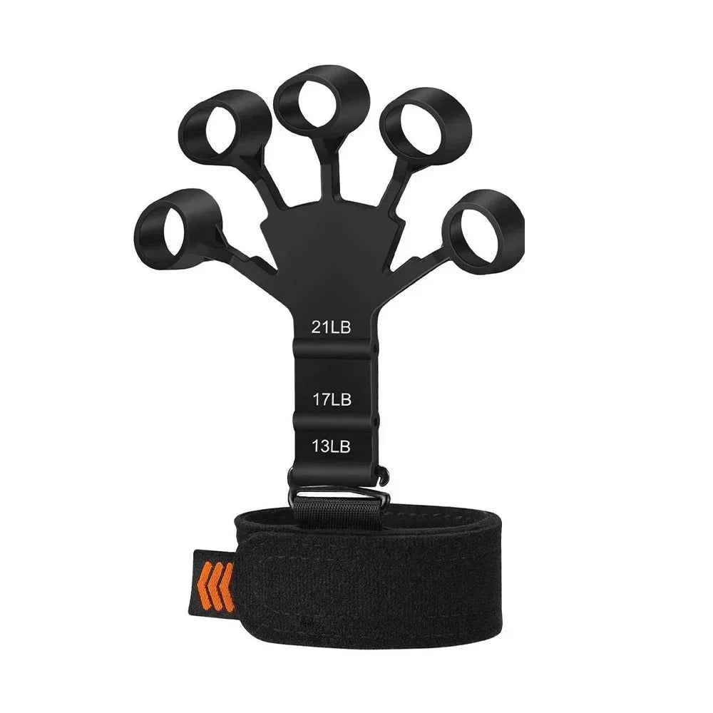 Silicone Finger Exerciser Hand Strengthener 6 Resistance Levels for Grip, Arthritis, Rehab, Climbing, Guitar