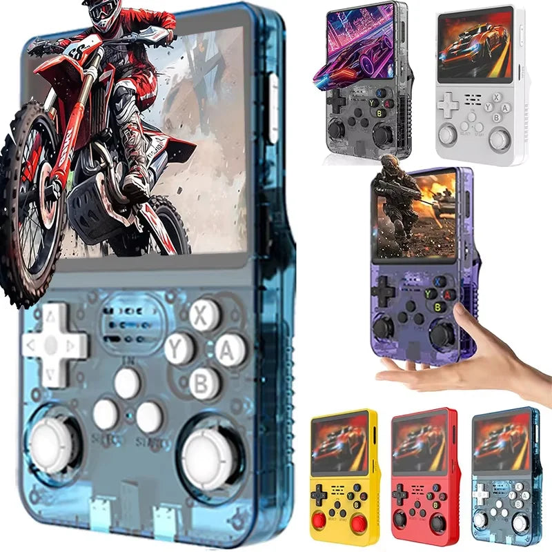 Retro Handheld Game Console 3.5-Inch (8.9 cm) IPS Screen Linux Portable Player, 15,000+ Games, Dual 3D Joysticks, USB-C