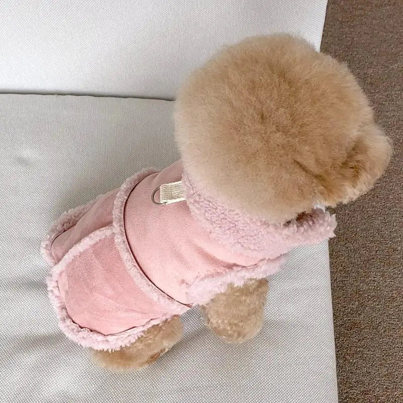 Warm Fleece Pet Vest for Small & Medium Dogs and Cats, Winter Jacket, Harness-Friendly