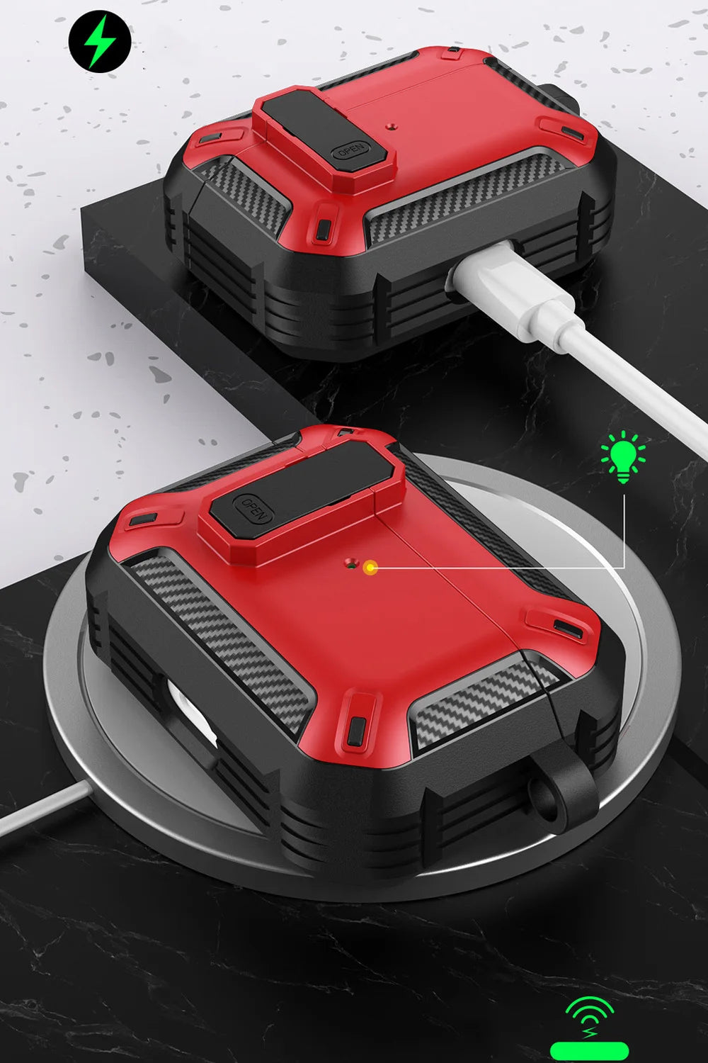 Security Lock Shockproof Silicone Case for Wireless Pro Earbuds – Protective Earphone Cover