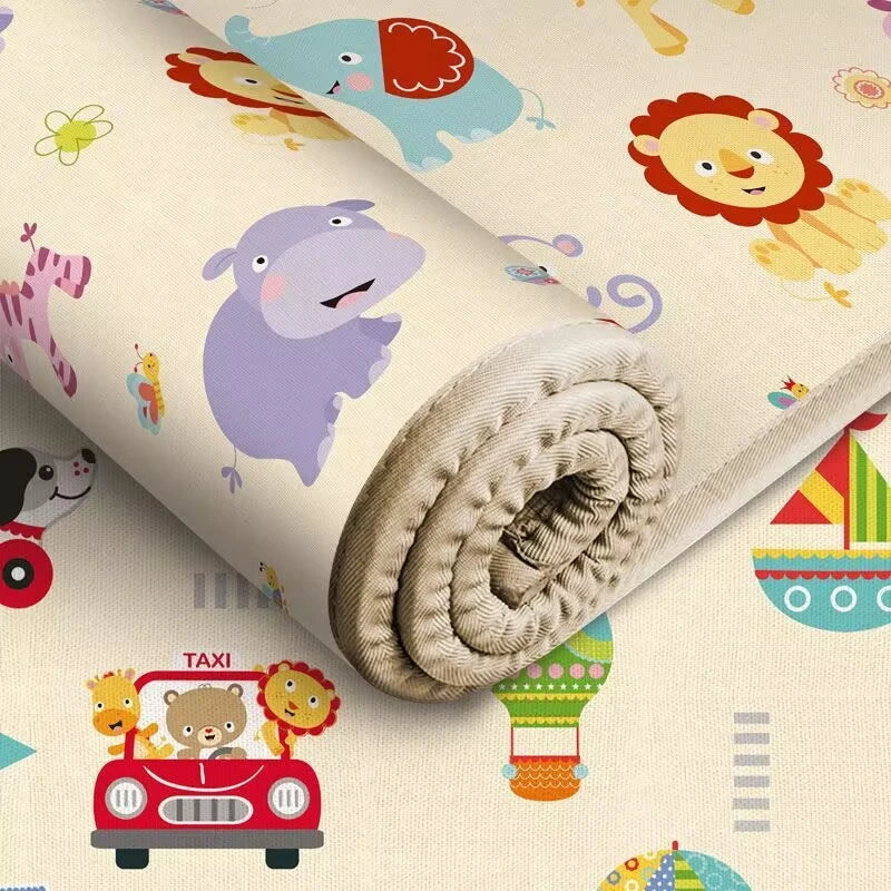 Foldable Thick Foam Play Mat for Kids 200x180 / 180x150 / 180x120 cm (79x71 / 71x59 / 71x47 in) Non-Slip Crawling Safety Rug