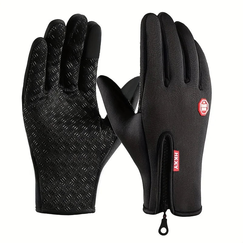 Unisex Touchscreen Winter Gloves - Warm Windproof Non-Slip Gloves for Cycling, Driving & Motorcycle