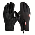Unisex Touchscreen Winter Gloves - Warm Windproof Non-Slip Gloves for Cycling, Driving & Motorcycle