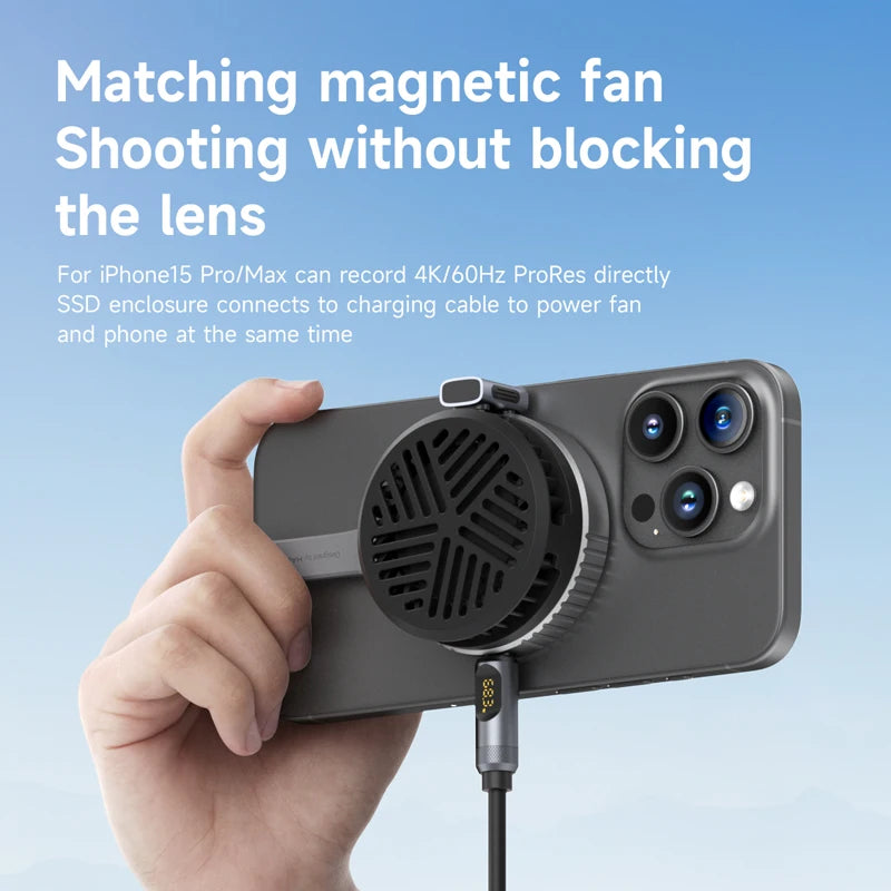 Magnetic M.2 2230 NVMe SSD Enclosure - MagSafe Magnetic USB-C 3.2 Gen2 NVMe PCIe External SSD Case for MagSafe iPhone, MacBook & iPad