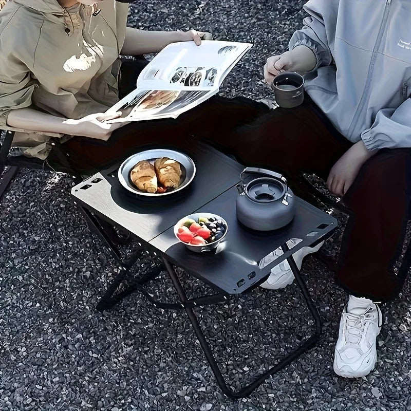 Lightweight Folding Camping Table – Portable Picnic Table with Carry Handle, Tripod Base for Outdoor & Camping