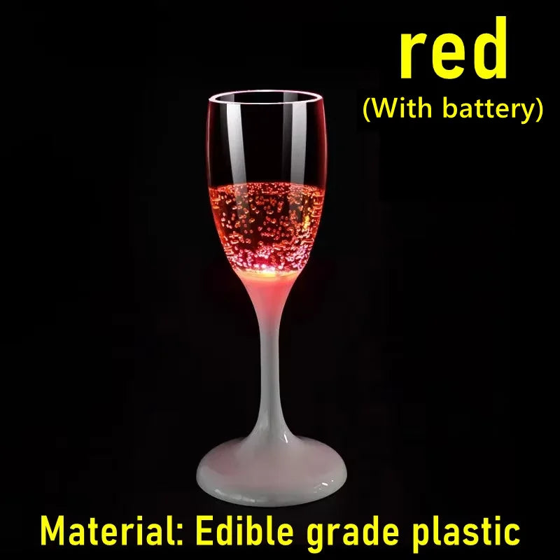 6-Color LED Light-Up Drink Cups - Flashing Wine & Beer Glasses for Parties, Weddings & Christmas
