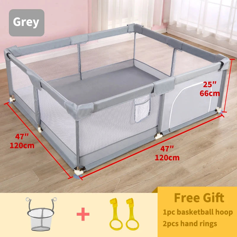 Children's Playpen 7 Size Options Foam-Protected Baby Safety Fence & Kids Ball Pit Play Yard