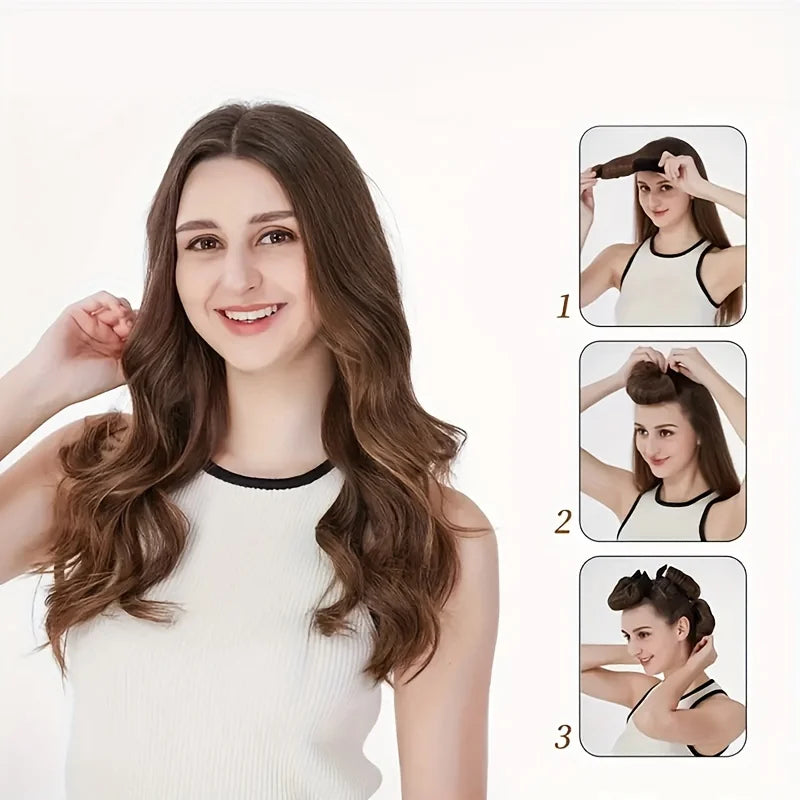 Heatless Hair Curler Headband - Soft Flannel Sleeping Curling Rod for No-Heat Overnight Waves