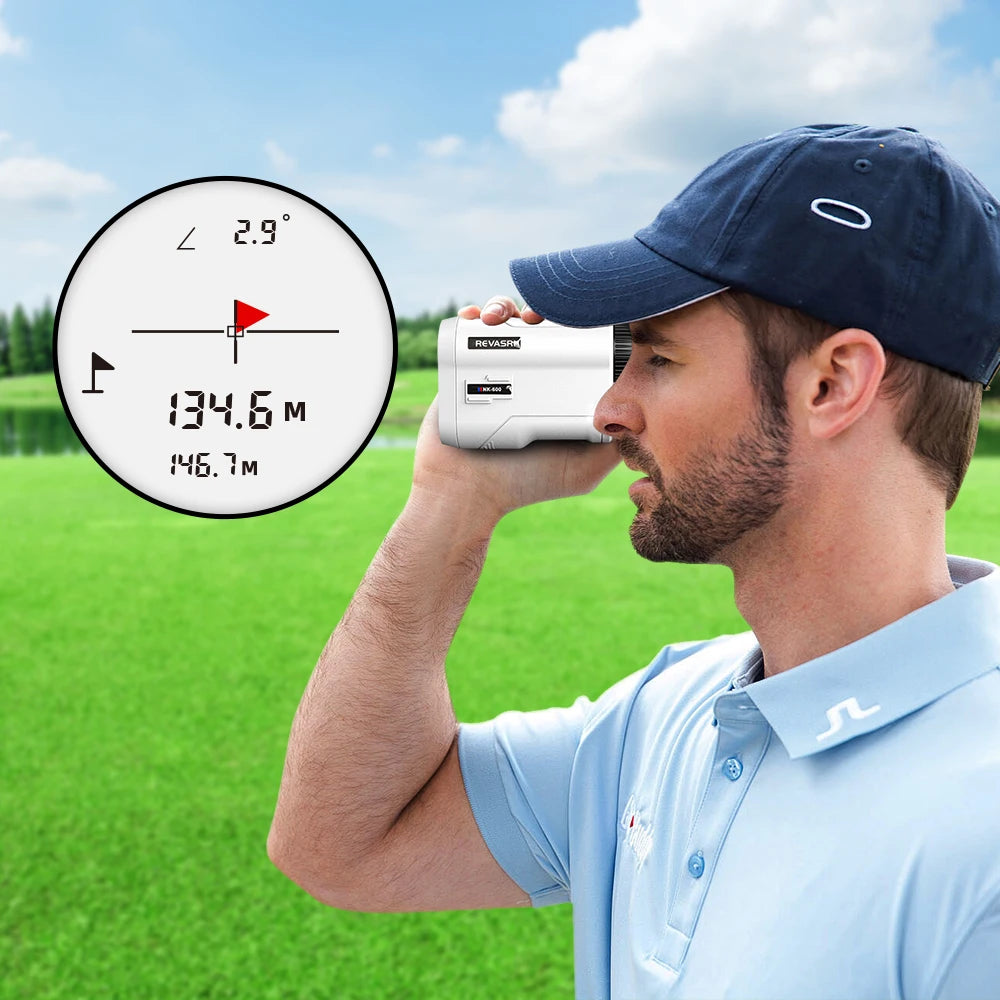 Rechargeable Golf Laser Rangefinder 6X Magnification USB-C Up to 600m/1000m Monocular for Golf