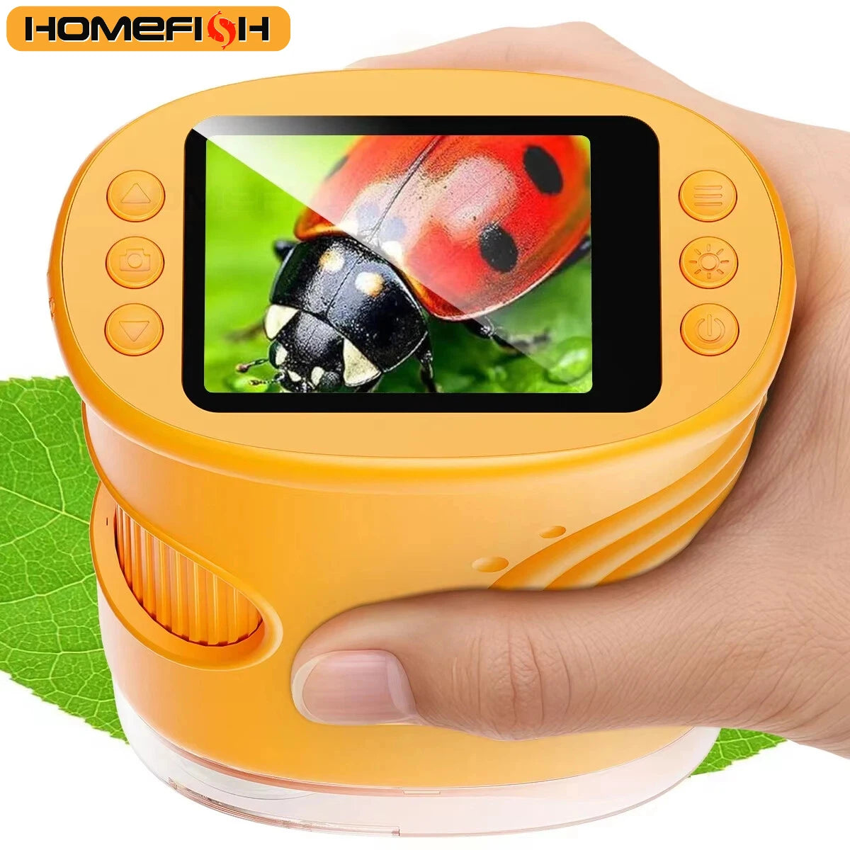 1000X Handheld Digital Microscope for Kids — Rechargeable Mini Pocket Microscope 2.0-inch (5.1 cm) Screen Portable Educational Gift for Children & Students