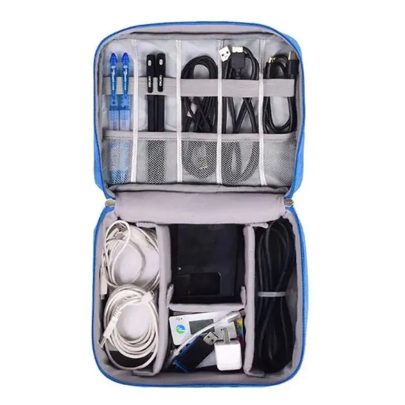 Waterproof Portable Cable Organizer Bag – USB Charger & Cord Travel Case