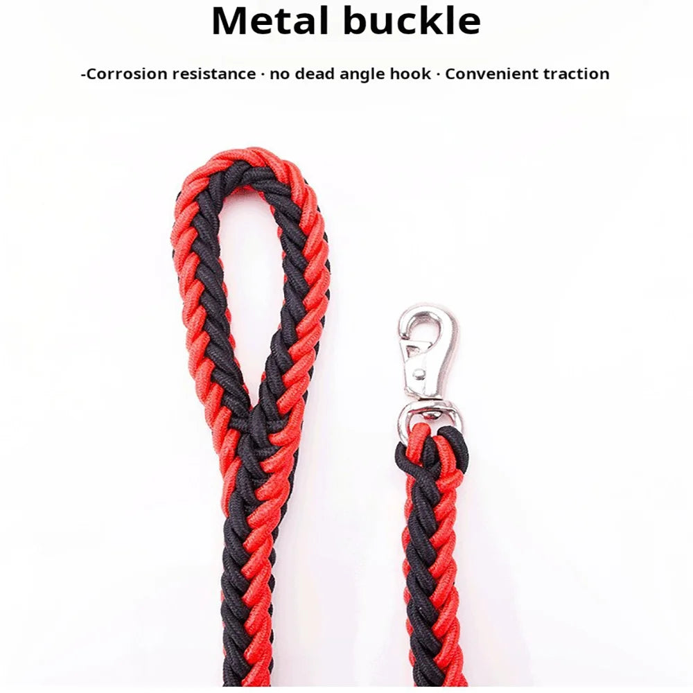 Braided 5 ft (1.5 m) Dog Leash - Durable Nylon with Padded Handle for Training & Comfortable Walks
