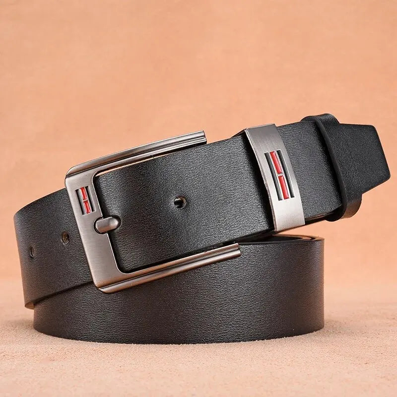 Men's PU Leather Belt with Metal Buckle 1.5 in (3.8 cm) Casual & Business Jeans Belt